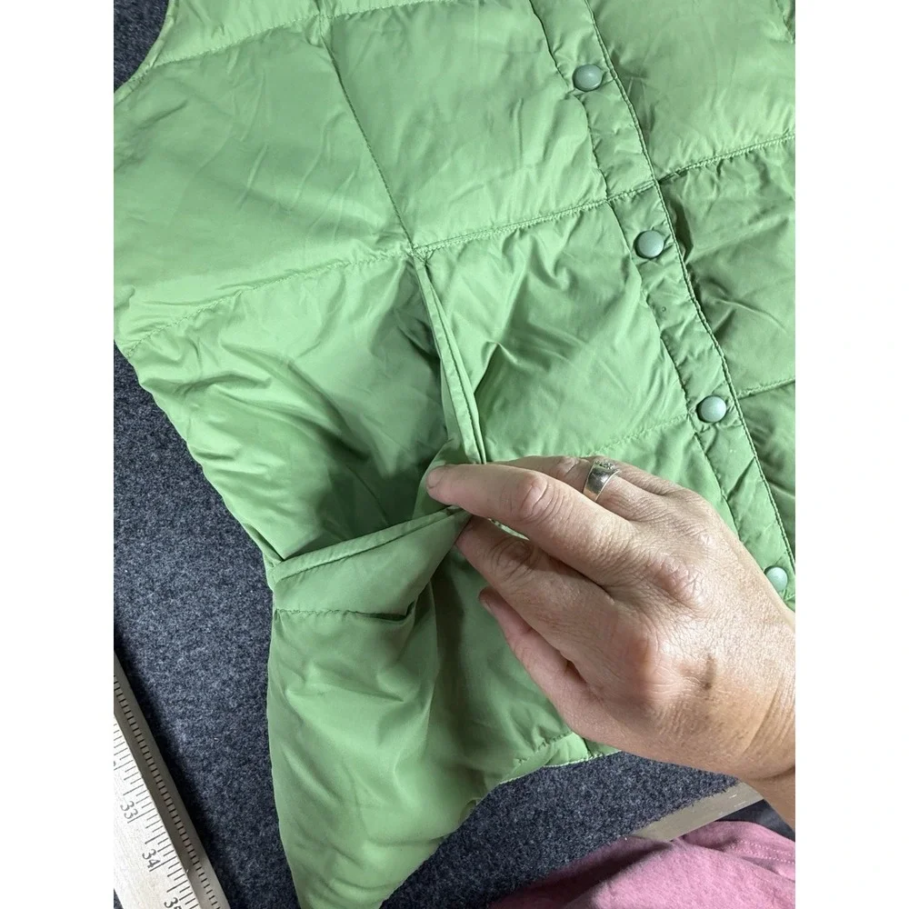Lands End Puffer Vest Green Goose Down Kids Size L 14-16‎ Vibrant Outdoor
